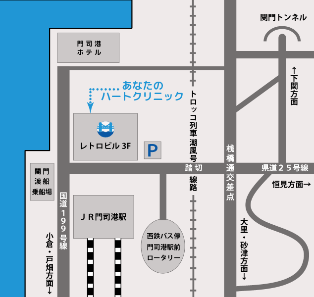 病院の周辺地図